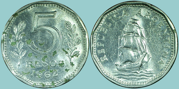 Argentina 5 Pesos 1962