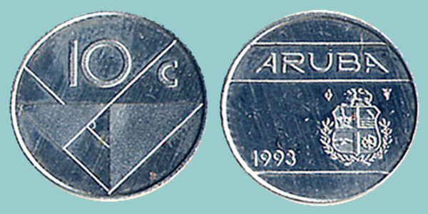 Aruba 10 Cents 1993