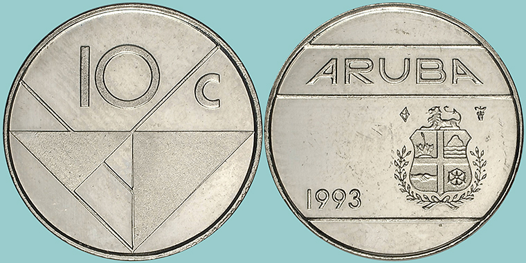 Aruba 10 Cents 1993