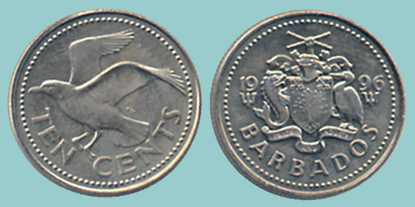 Barbados 10 Cents 1996