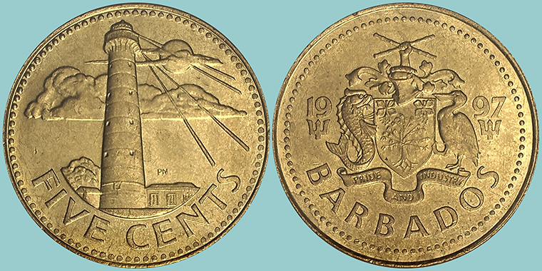 Barbados 5 Cents 1997