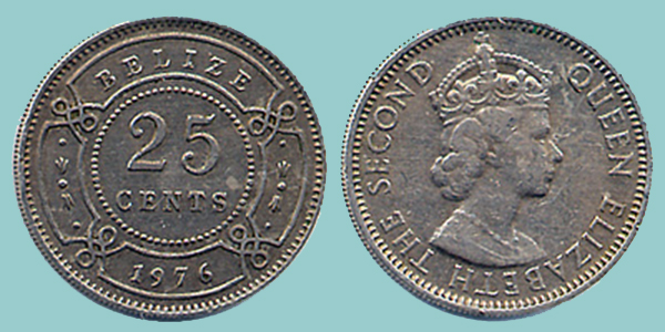 Belize 25 Cents 1976