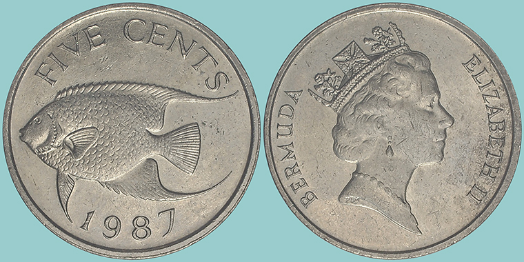 Bermuda 5 Cents 1987