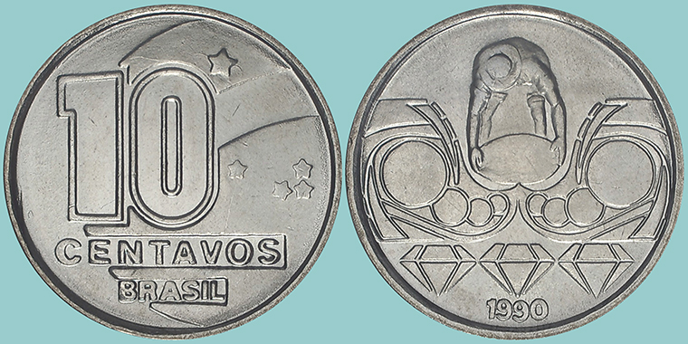 Brasile 10 Centavos 1990