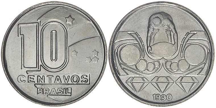 Brasile 10 Centavos 1990