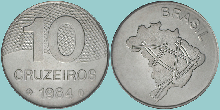 Brasile 10 Cruzeiros 1984