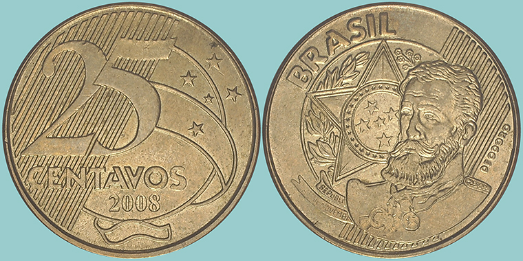 Brasile 25 Centavos 2008