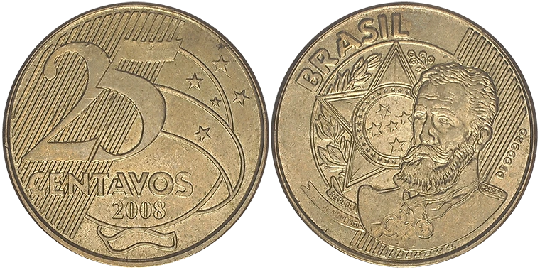 Brasile 25 Centavos 2008