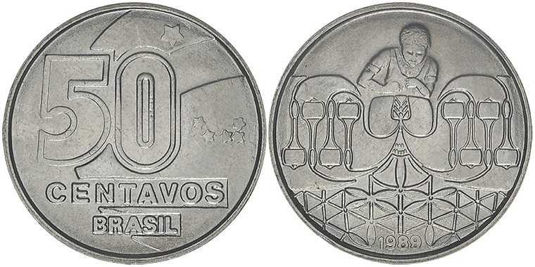 Brasile 50 Centavos 1989