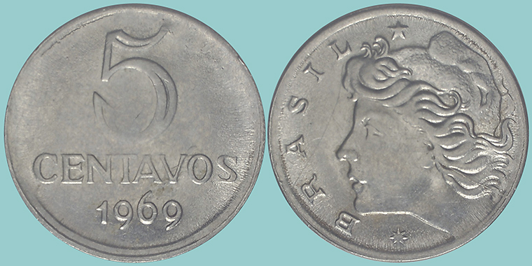 Brasile 5 Centavos 1969