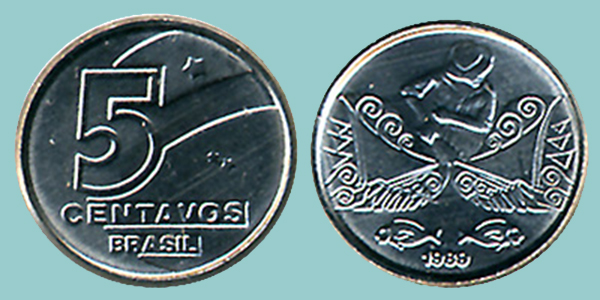 Brasile 5 Centavos 1989