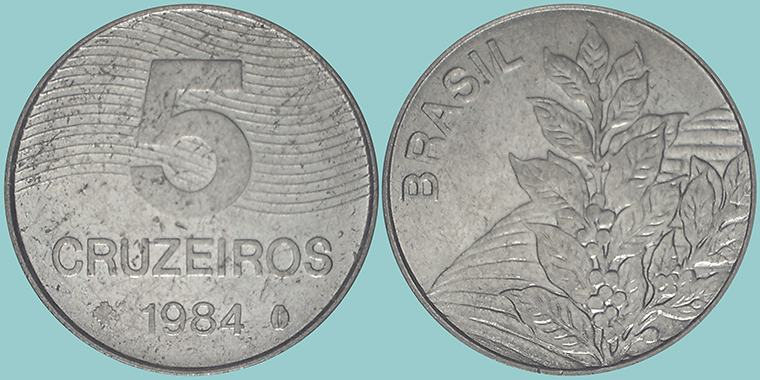 Brasile 5 Cruzeiros 1984