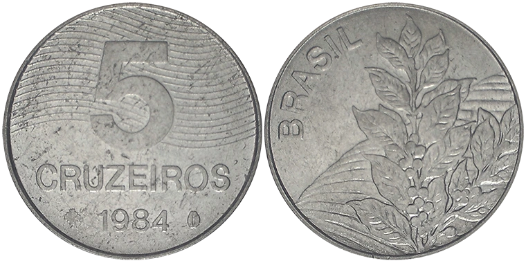 Brasile 5 Cruzeiros 1984