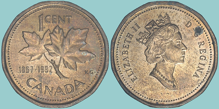 Canada 1 Cent 1992