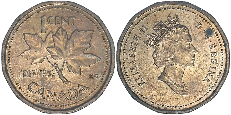 Canada 1 Cent 1992