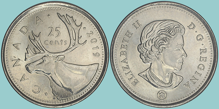 Canada 25 Cents 2019