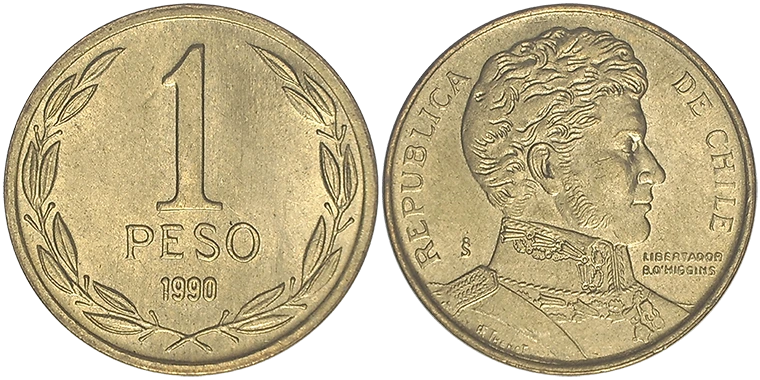 Cile 1 Peso 1990