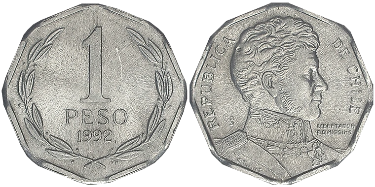 Cile 1 Peso 1992