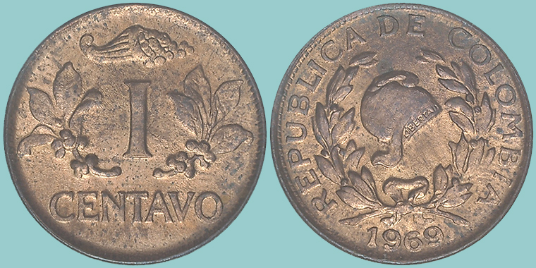 Colombia 1 Centavo 1969