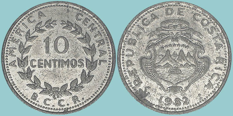 Costa Rica 10 Centimos 1982