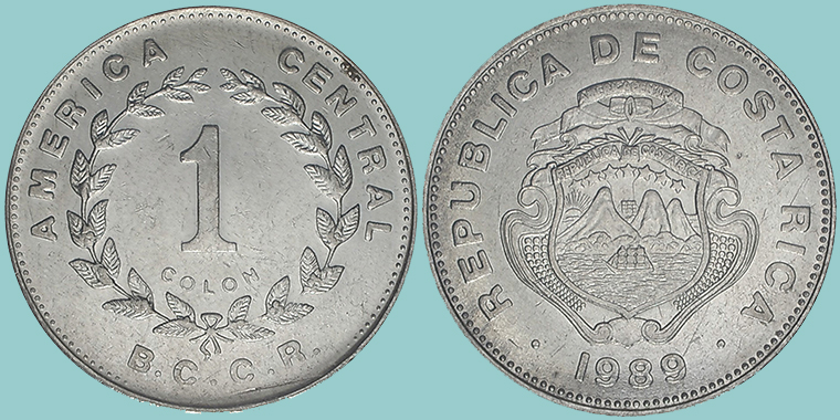 Costa Rica 1 Colon 1989