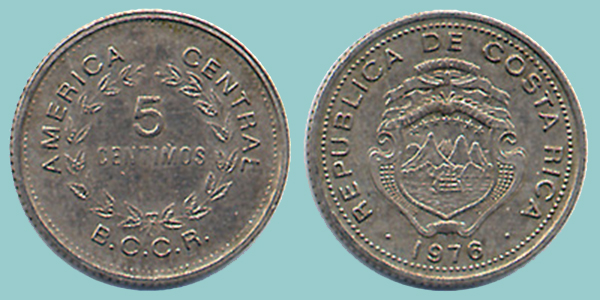 Costa Rica 5 Centimos 1976
