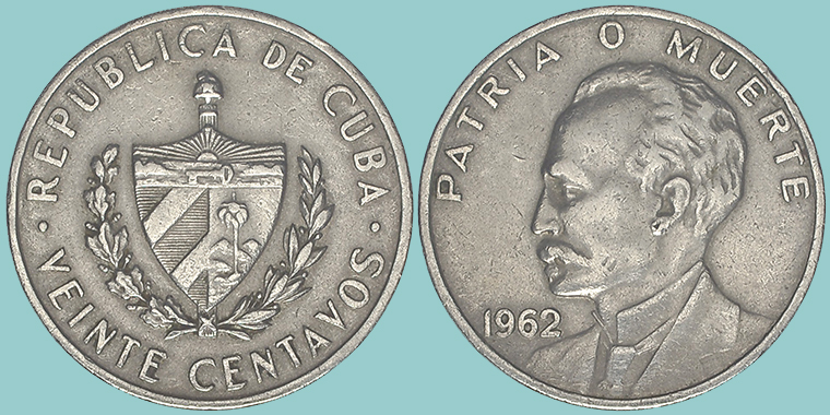 Cuba 20 Centavos 1962