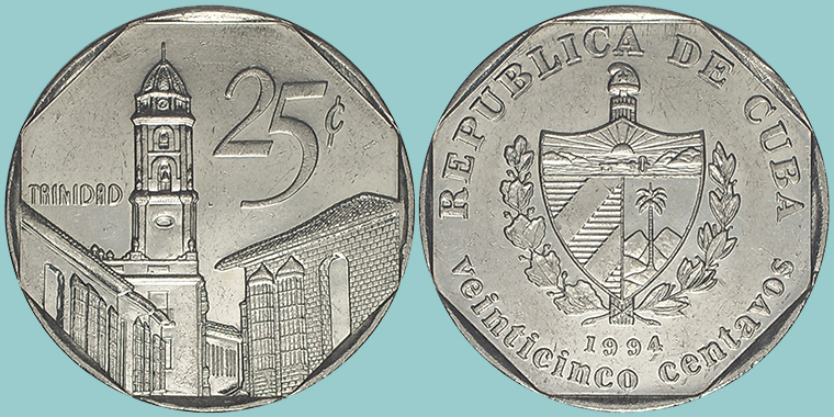 Cuba 25 Centavos 1994