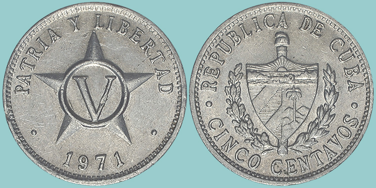 Cuba 5 Centavos 1971