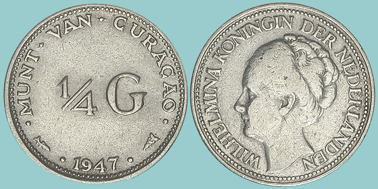 Curacao 1/4 Gulden 1947