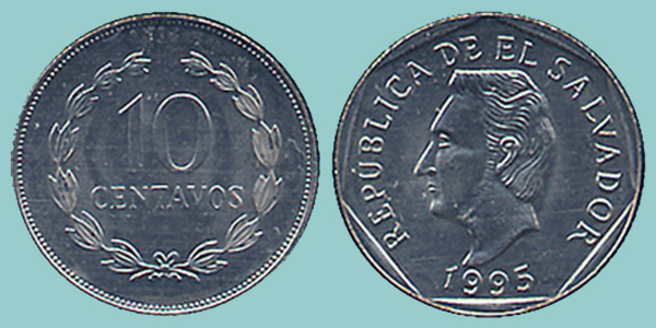 El Salvador 10 Centavos 1995
