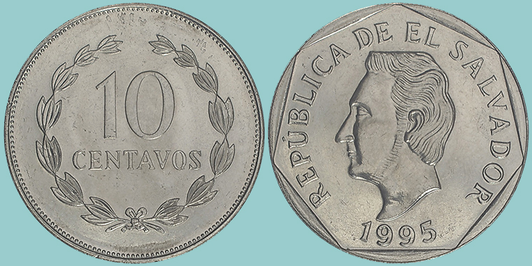 El Salvador 10 Centavos 1995