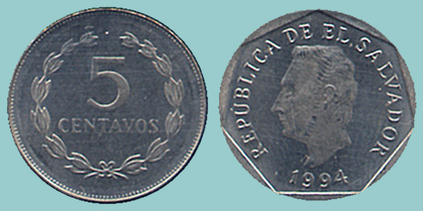 El Salvador 5 Centavos 1994