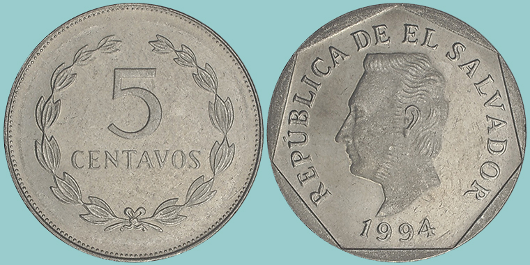 El Salvador 5 Centavos 1994
