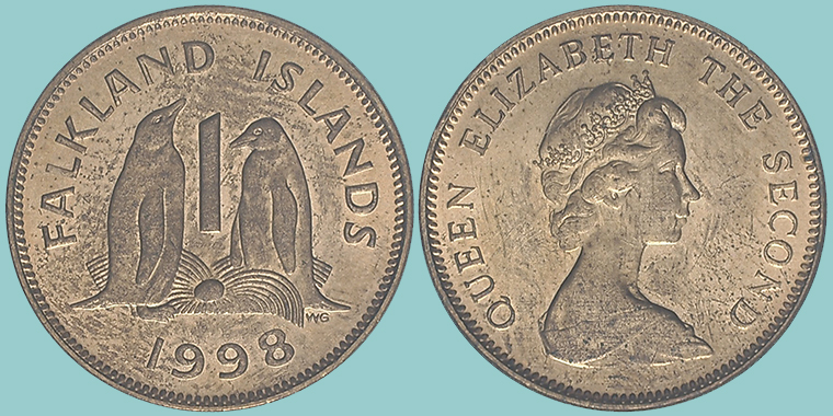 Falkland 1 Penny 1998