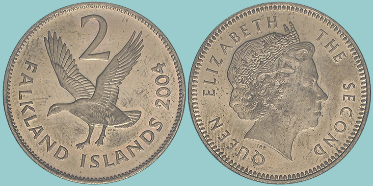 Falkland 2 Pence 2004