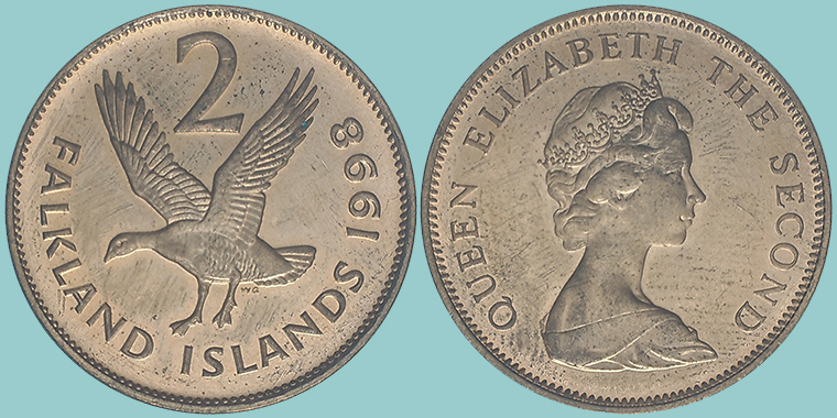 Falkland 2 Pence 1998