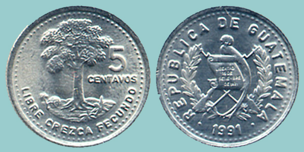 Guatemala 5 Centavos 1991