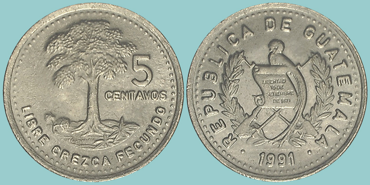 Guatemala 5 Centavos 1991