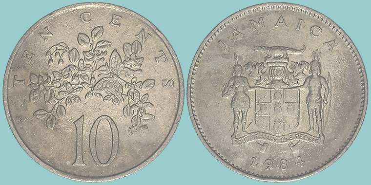 Jamaica 10 Cents 1984
