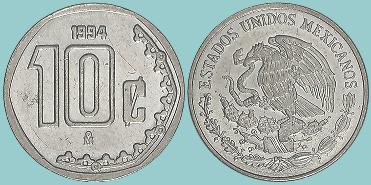 Messico 10 Centavos 1994