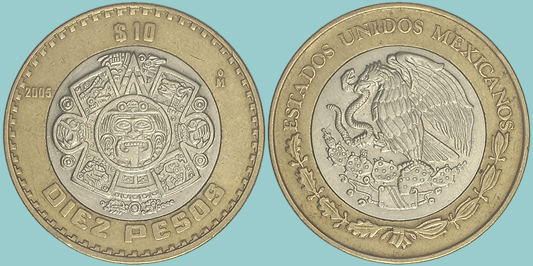 Messico 10 Pesos 2005