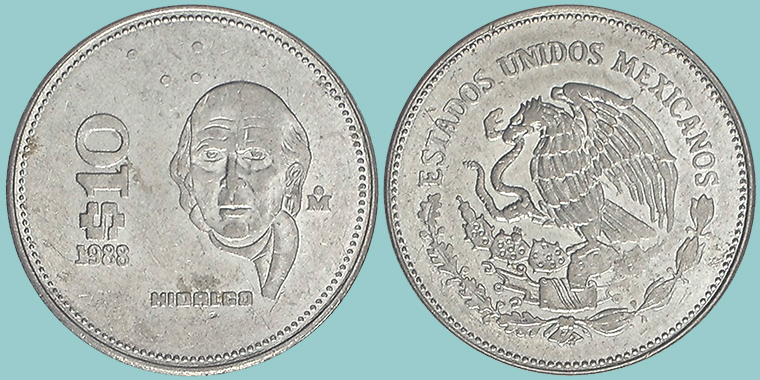 Messico 10 Pesos 1988