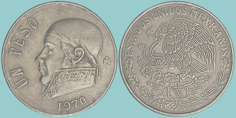 Messico 1 Peso 1970