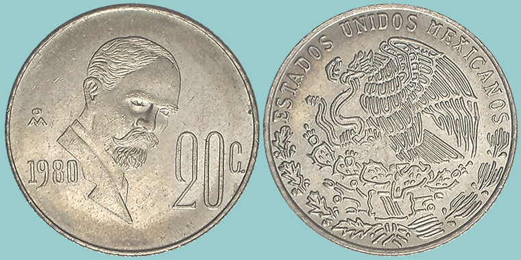 Messico 20 Centavos 1980