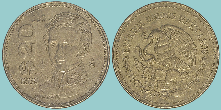 Messico 20 Pesos 1989