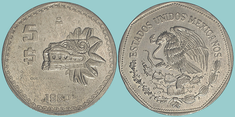 Messico 5 Pesos 1980