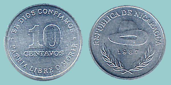 Nicaragua 10 Centavos 1987