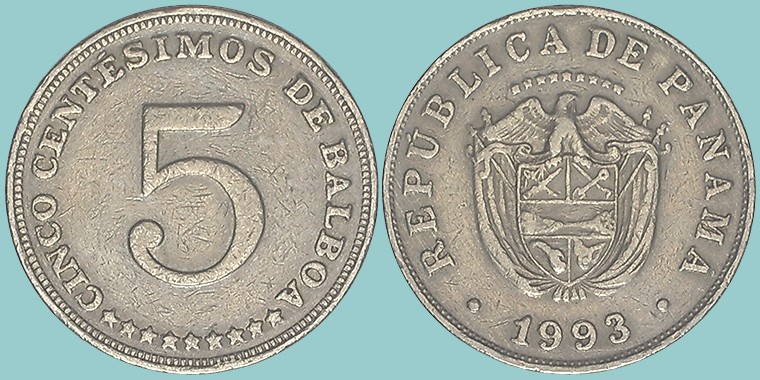 Panama 5 Centesimos 1993