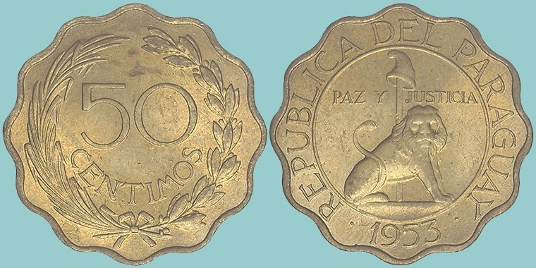 Paraguay 50 Centimos 1953